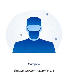 Surgeon And Doctor Icon Concept