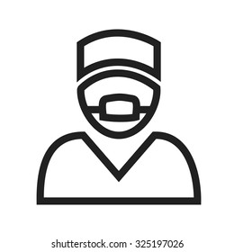 Surgeon, Doctor, Surgery, Mask Icon Vector Image. Can Also Be Used For Healthcare And Medical. Suitable For Mobile Apps, Web Apps And Print Media.