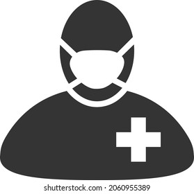 Surgeon Doctor vector illustration. A flat illustration design of Surgeon Doctor icon on a white background.