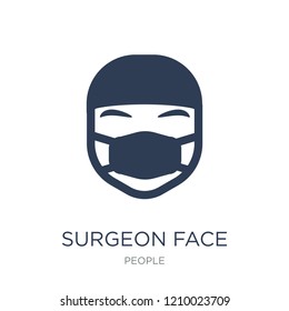 Surgeon face icon. Trendy flat vector Surgeon face icon on white background from People collection, vector illustration can be use for web and mobile, eps10