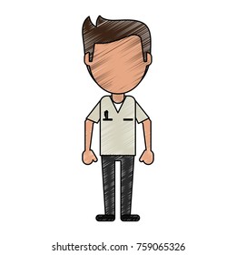 Surgeon faceless avatar icon vector illustration graphic design