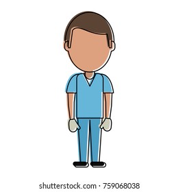 Surgeon faceless avatar icon vector illustration graphic design