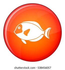 Surgeon fish icon in red circle isolated on white background vector illustration