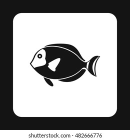 Surgeon fish icon in simple style isolated on white background. Sea creatures symbol vector illustration