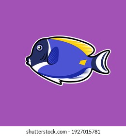 surgeon fish. vector illustration. reef fish