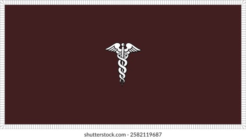 Surgeon General of the United States Army With Fringe Flag Vector Illustration Premium Quality