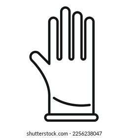 Surgeon glove icon outline vector. Surgical latex. Clean doctor