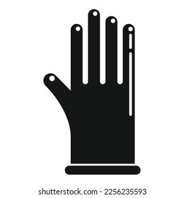 Un simple vector de icono del guante cirujano. Látex quirúrgico. Limpiar