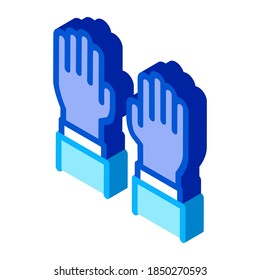 surgeon gloves icon vector. isometric surgeon gloves sign. color isolated symbol illustration