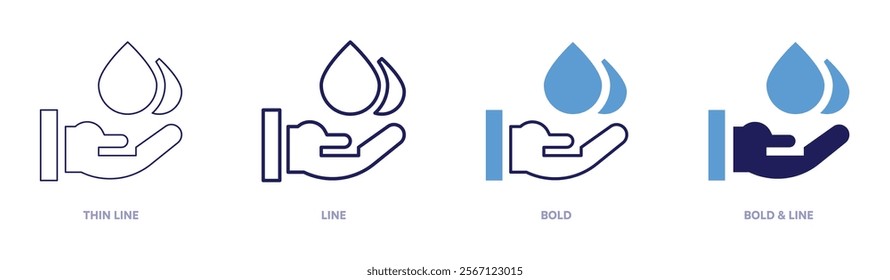 Surgeon icon in 4 different styles. Thin Line, Line, Bold, and Bold Line. Duotone style. Editable stroke.