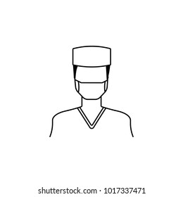 surgeon icon. Avatar element of professions for mobile concept and web apps. Thin line  icon for website design and development, app development. Premium icon on white background