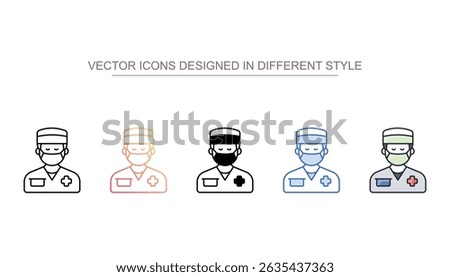 Surgeon icon design with white background stock illustration