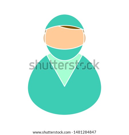 surgeon icon. flat illustration of surgeon vector icon. surgeon sign symbol
