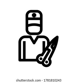 surgeon icon or logo isolated sign symbol vector illustration - high quality black style vector icons
