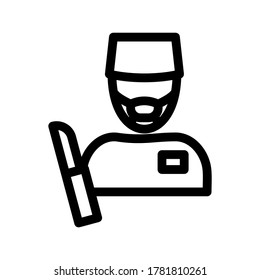 surgeon icon or logo isolated sign symbol vector illustration - high quality black style vector icons
