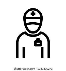 surgeon icon or logo isolated sign symbol vector illustration - high quality black style vector icons
