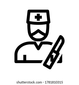 surgeon icon or logo isolated sign symbol vector illustration - high quality black style vector icons
