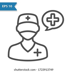 Surgeon Icon. Professional, pixel perfect icon, EPS 10 format.