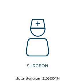 Surgeon Icon Thin Linear Surgeon Outline Stock Vector (Royalty Free ...