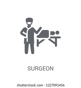 Surgeon icon. Trendy Surgeon logo concept on white background from Professions collection. Suitable for use on web apps, mobile apps and print media.