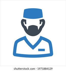 Surgeon icon, vector and glyph