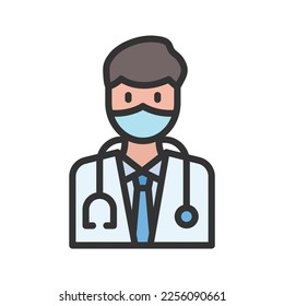 Surgeon Icon vector image. Suitable for mobile apps, web apps and print media.