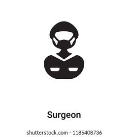 Surgeon icon vector isolated on white background, logo concept of Surgeon sign on transparent background, filled black symbol