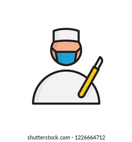 surgeon icon vector. job icon vector