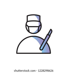 surgeon icon vector. job icon modern style