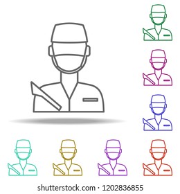 surgeon line icon. Elements of Medicine in multi color style icons. Simple icon for websites, web design, mobile app, info graphics