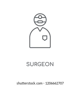 Surgeon linear icon. Surgeon concept stroke symbol design. Thin graphic elements vector illustration, outline pattern on a white background, eps 10.
