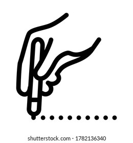 surgeon marks site of incision icon vector. surgeon marks site of incision sign. isolated contour symbol illustration