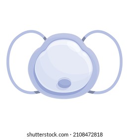 Surgeon mask icon cartoon vector. Medical health. Safety wear