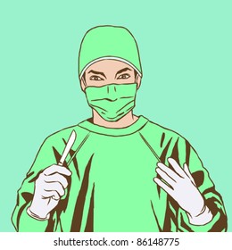 A surgeon prepare surgical operation