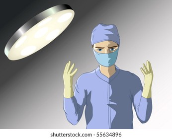 Surgeon prepared for operation