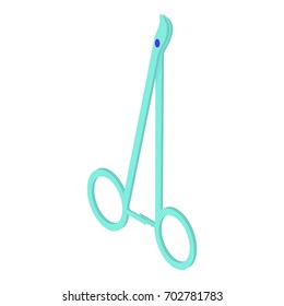 Surgeon scissors icon. Isometric illustration of surgeon scissors vector icon for web