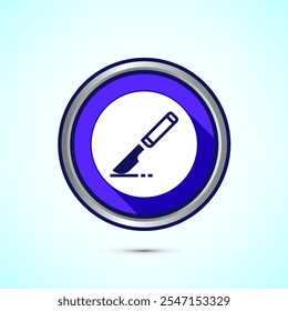 Surgeon surgery icon design illustration, Medical icon sign. Blue Shadow Button Design