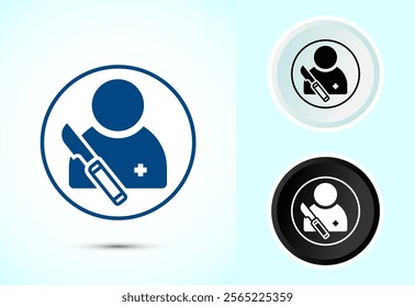 Surgeon surgery icon design illustration, Medical icon sign