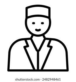Chirurg Vektorgrafik Line Icon Design