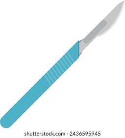  Surgeon's scalpel isolated (flat design,cut out)