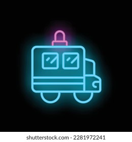 Surgery ambulance icon outline vector. Care cardiac. Clinic treatment neon color isolated on black
