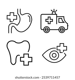 Surgery anatomy doctors disease vector healthcare. Medical icons.