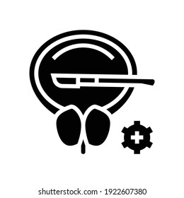 surgery bladder glyph icon vector. surgery bladder sign. isolated contour symbol black illustration