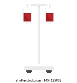 Surgery blood package icon. Flat illustration of surgery blood package vector icon for web design