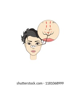 surgery correcting nose colored icon. Element of beauty and anti aging icon for mobile concept and web apps. Color surgery correcting nose icon can be used for web and mobile on white background
