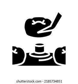surgery dental glyph icon vector. surgery dental sign. isolated symbol illustration