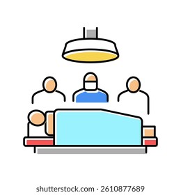 surgery doctor and assistant team color icon vector. surgery doctor and assistant team sign. isolated symbol illustration
