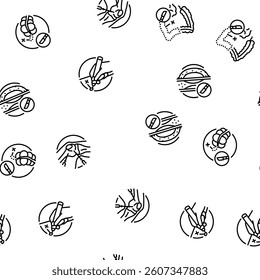 surgery doctor surgeon hospital vector seamless pattern thin line illustration