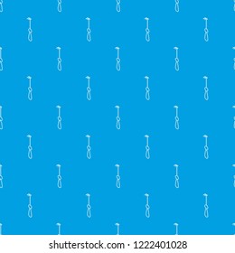 Surgery hook pattern vector seamless blue repeat for any use