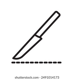 surgery icon Black line art vector logo